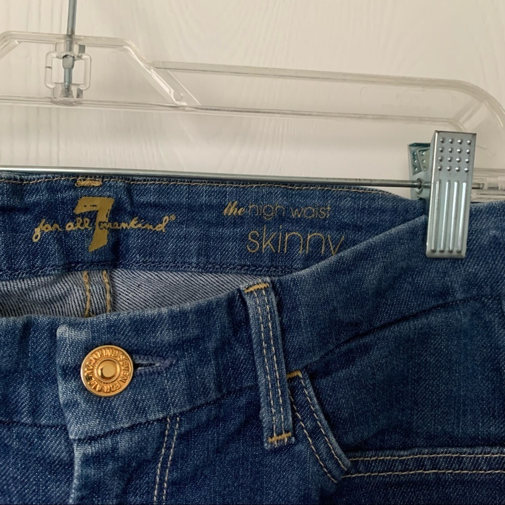 7FAM High Waist Skinny Jeans Size 27 - Picture 4 of 8